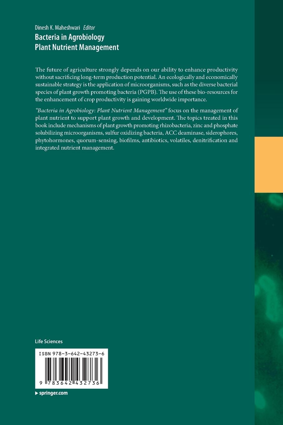 Rückseitencover Bacteria in Agrobiology: Plant Nutrient Management