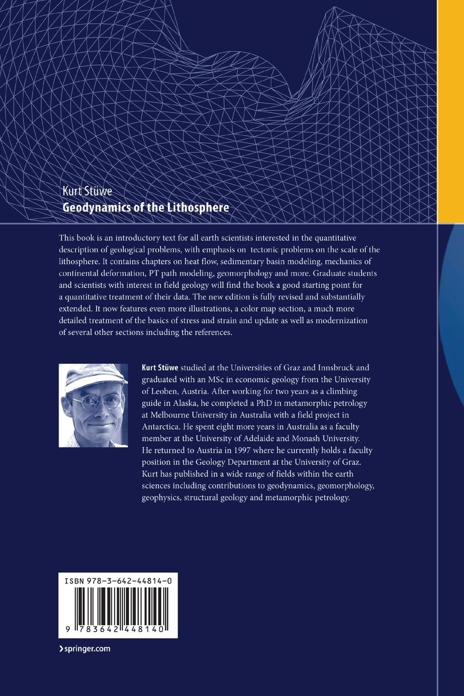 Rückseitencover Geodynamics of the Lithosphere