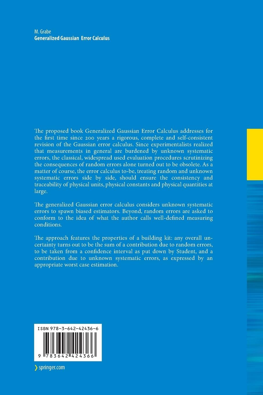Rückseitencover Generalized Gaussian Error Calculus