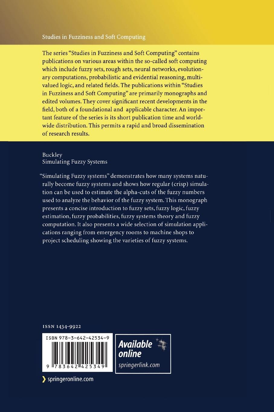 Rückseitencover Simulating Fuzzy Systems