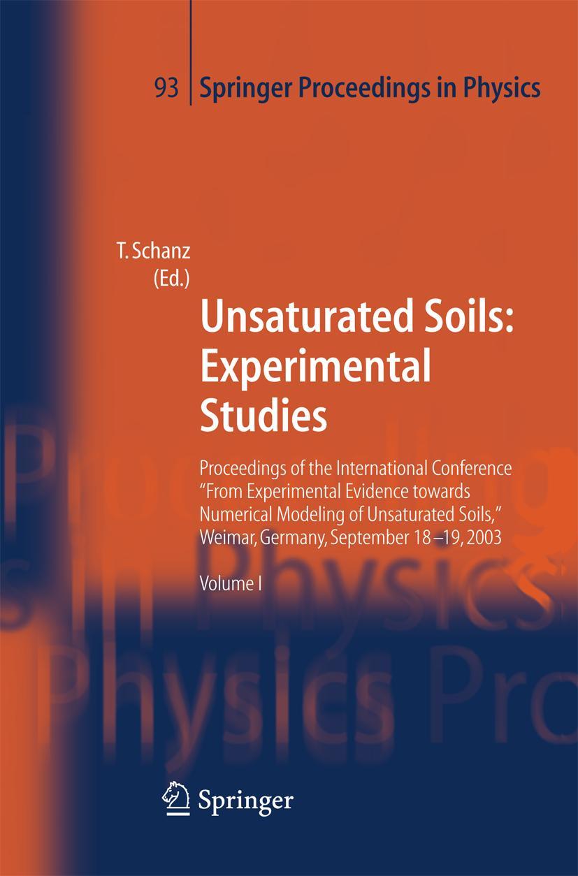 Vorderes Coverbild Unsaturated Soils: Experimental Studies