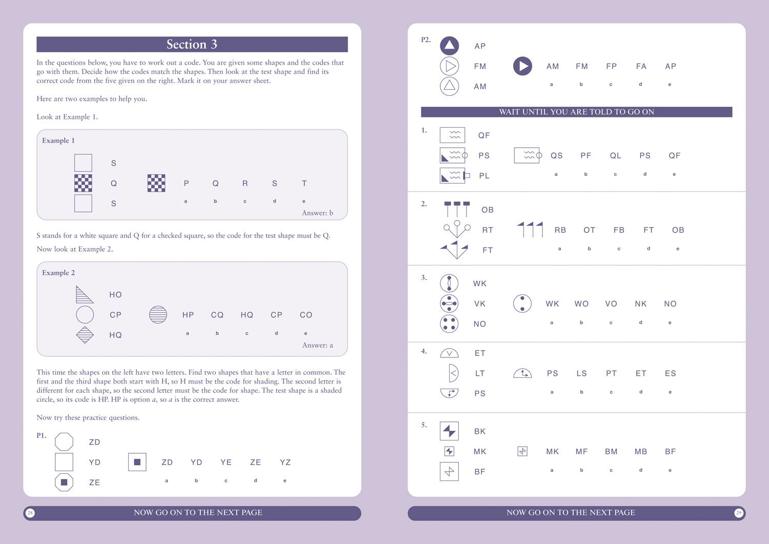 Beispielinhalt (Bild) 11+ Non-Verbal Reasoning Practice Papers Book 1