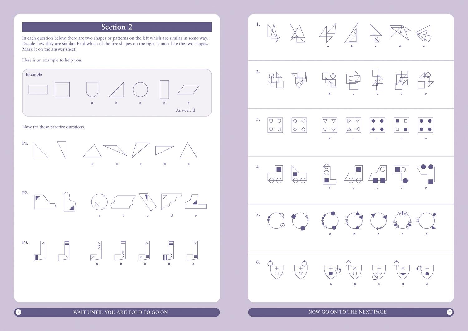 Beispielinhalt (Bild) 11+ Non-Verbal Reasoning Practice Papers Book 1