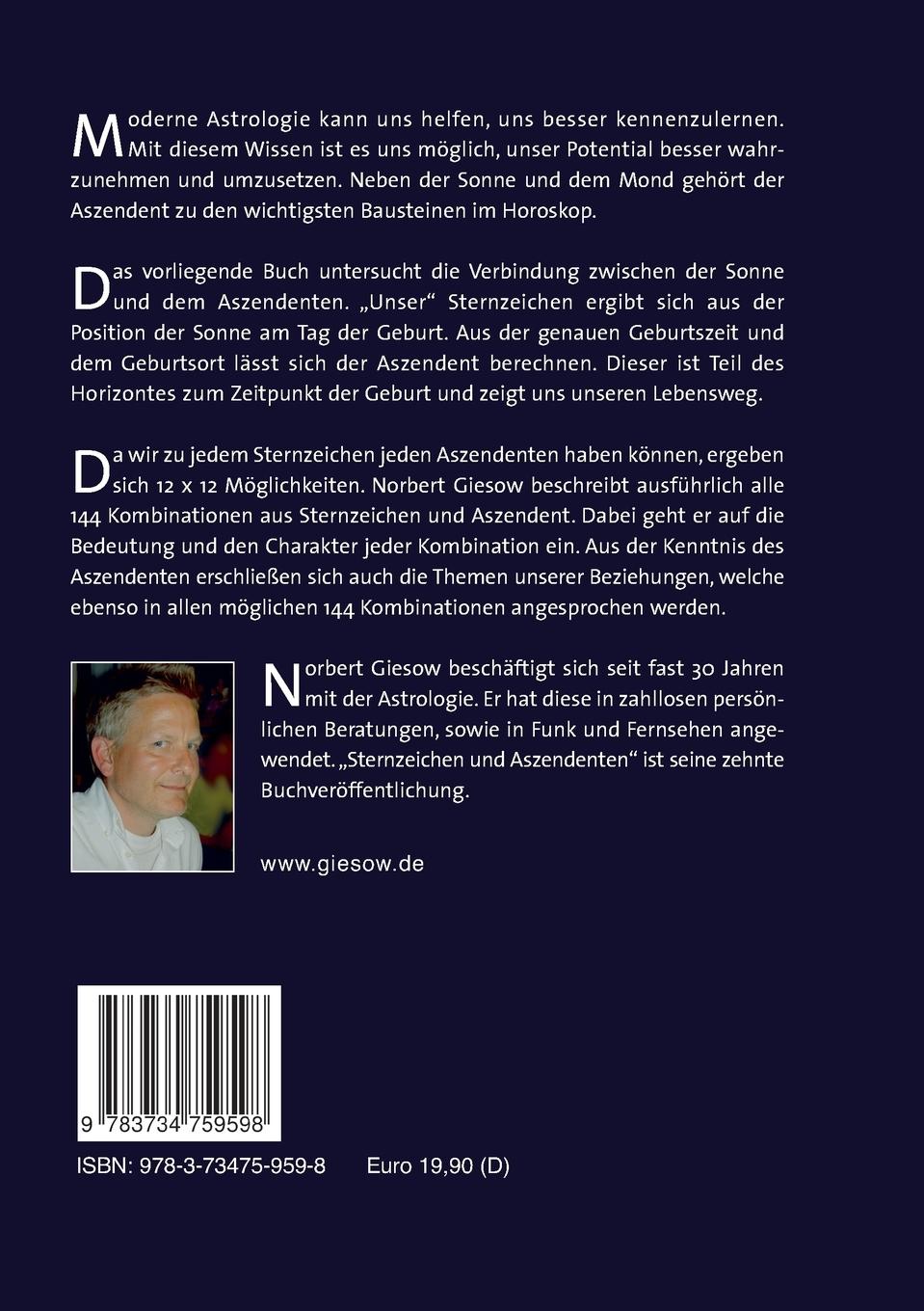 Rückseitencover Sternzeichen und Aszendent