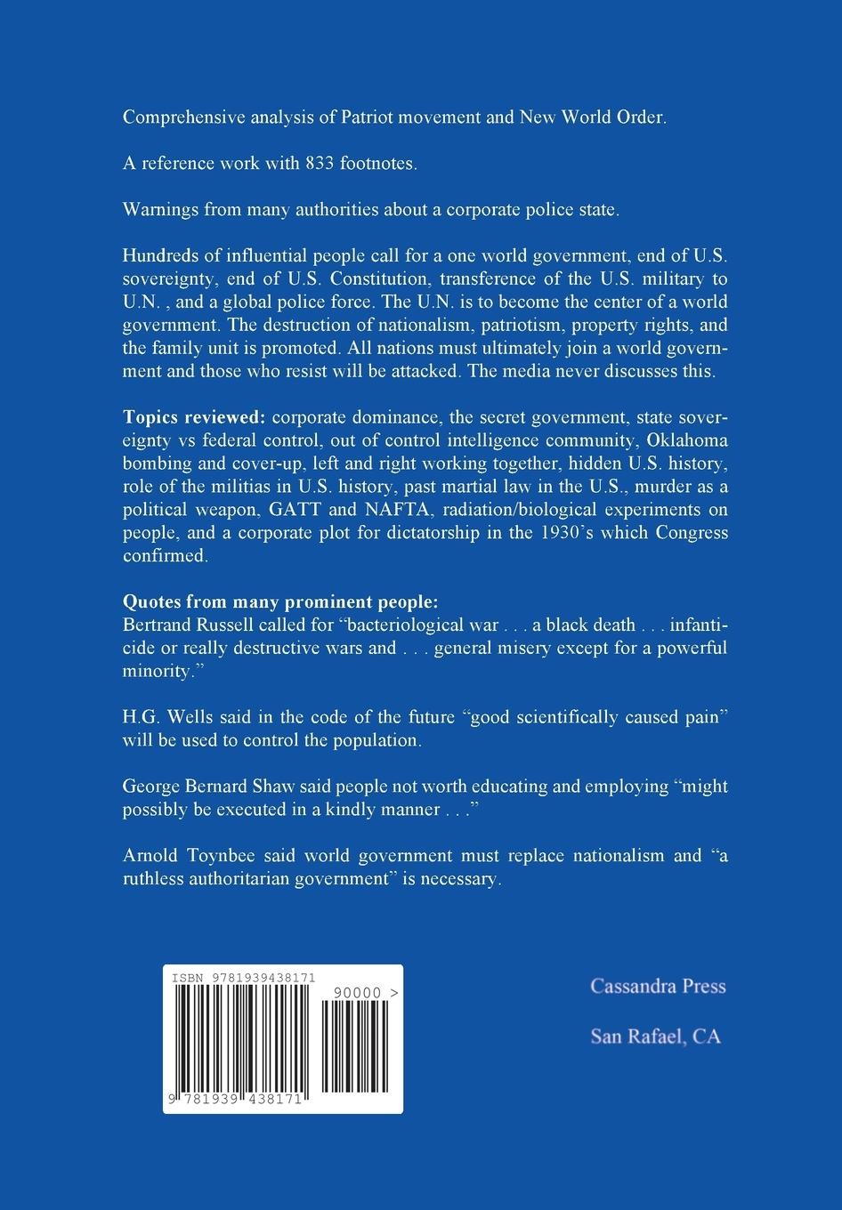 Rückseitencover Treason