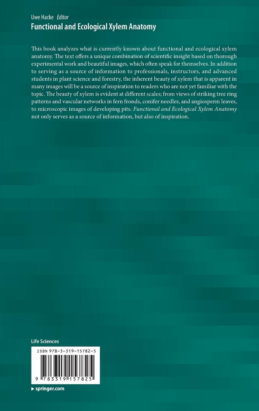 Rückseitencover Functional and Ecological Xylem Anatomy