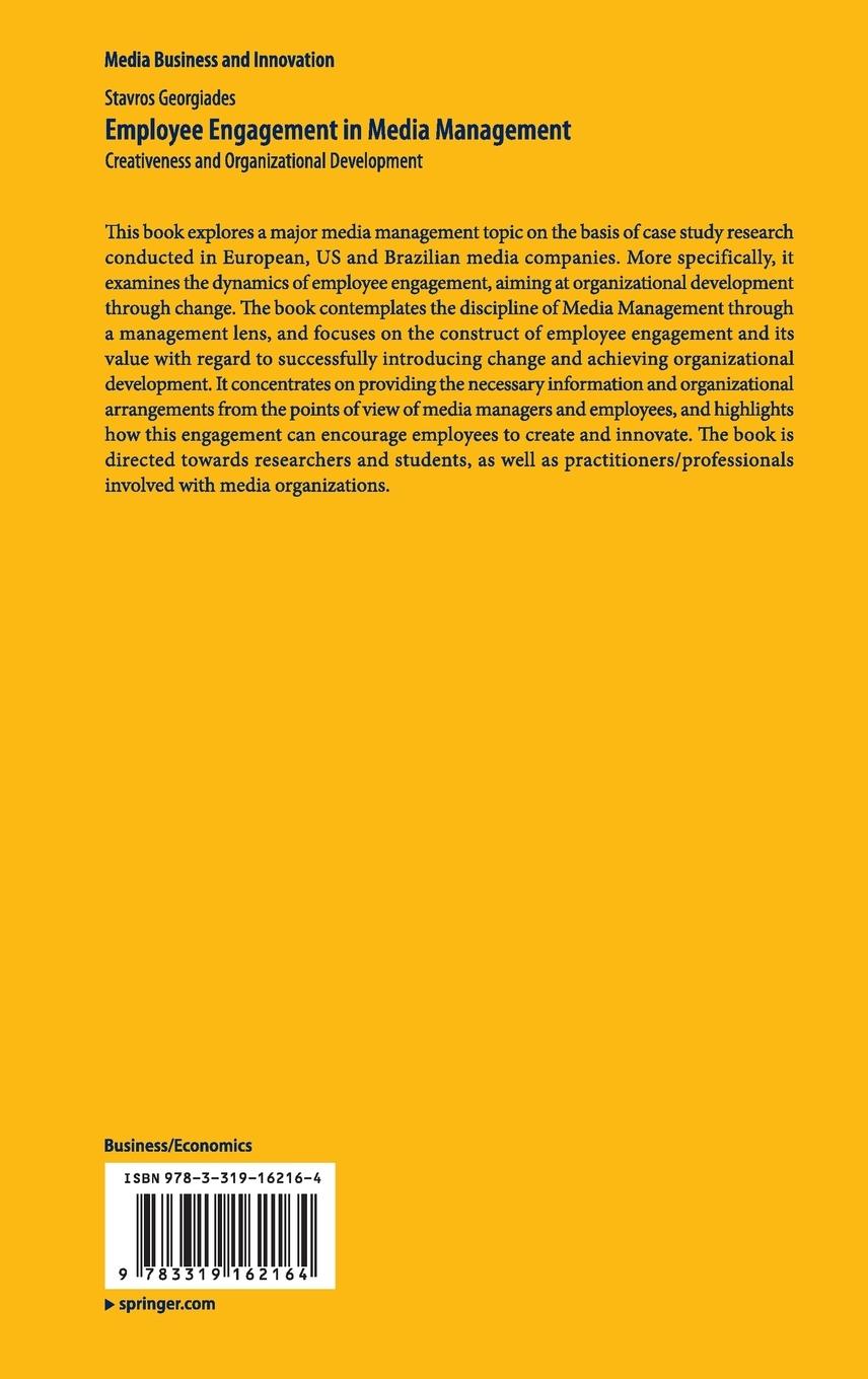 Rückseitencover Employee Engagement in Media Management