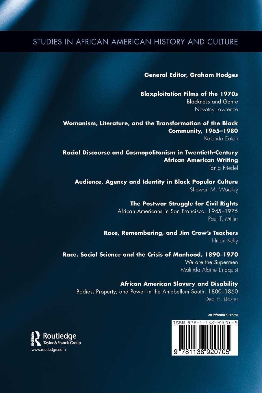 Rückseitencover African American Slavery and Disability