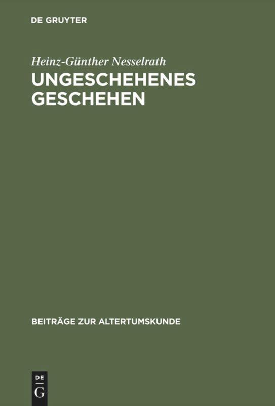 Vorderes Coverbild Ungeschehenes Geschehen