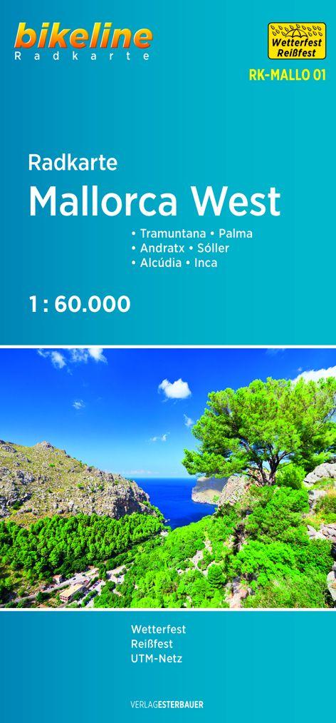 Vorderes Coverbild Bikeline Radkarte Mallorca West