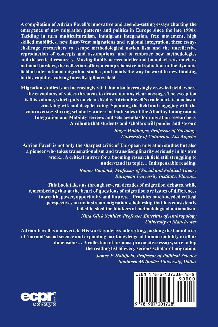 Rückseitencover Immigration, Integration and Mobility