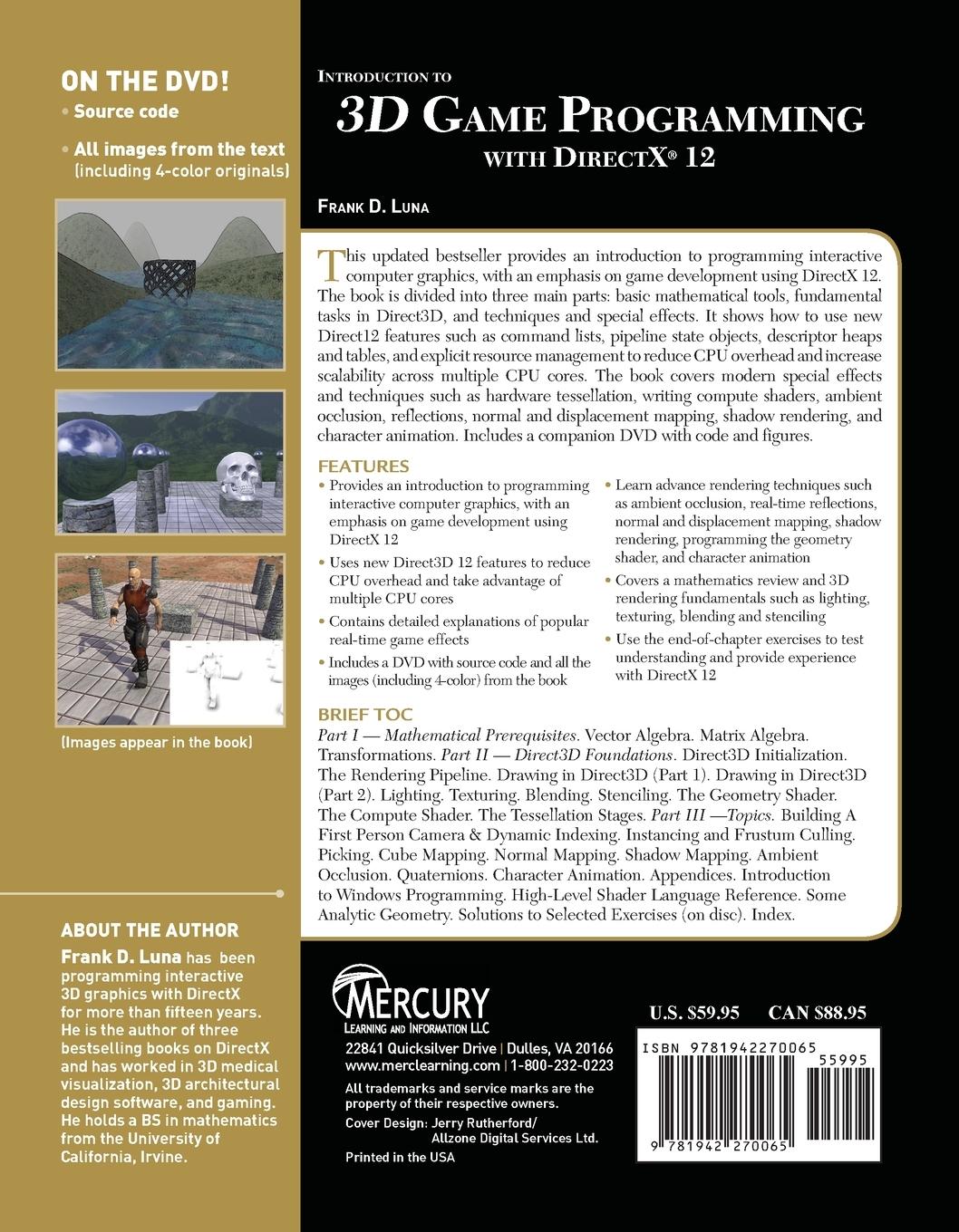 Rückseitencover Introduction to 3D Game Programming with DirectX 12