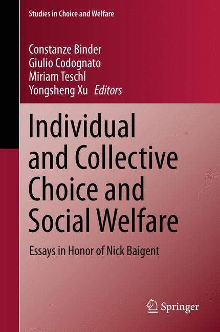 Vorderes Coverbild Individual and Collective Choice and Social Welfare
