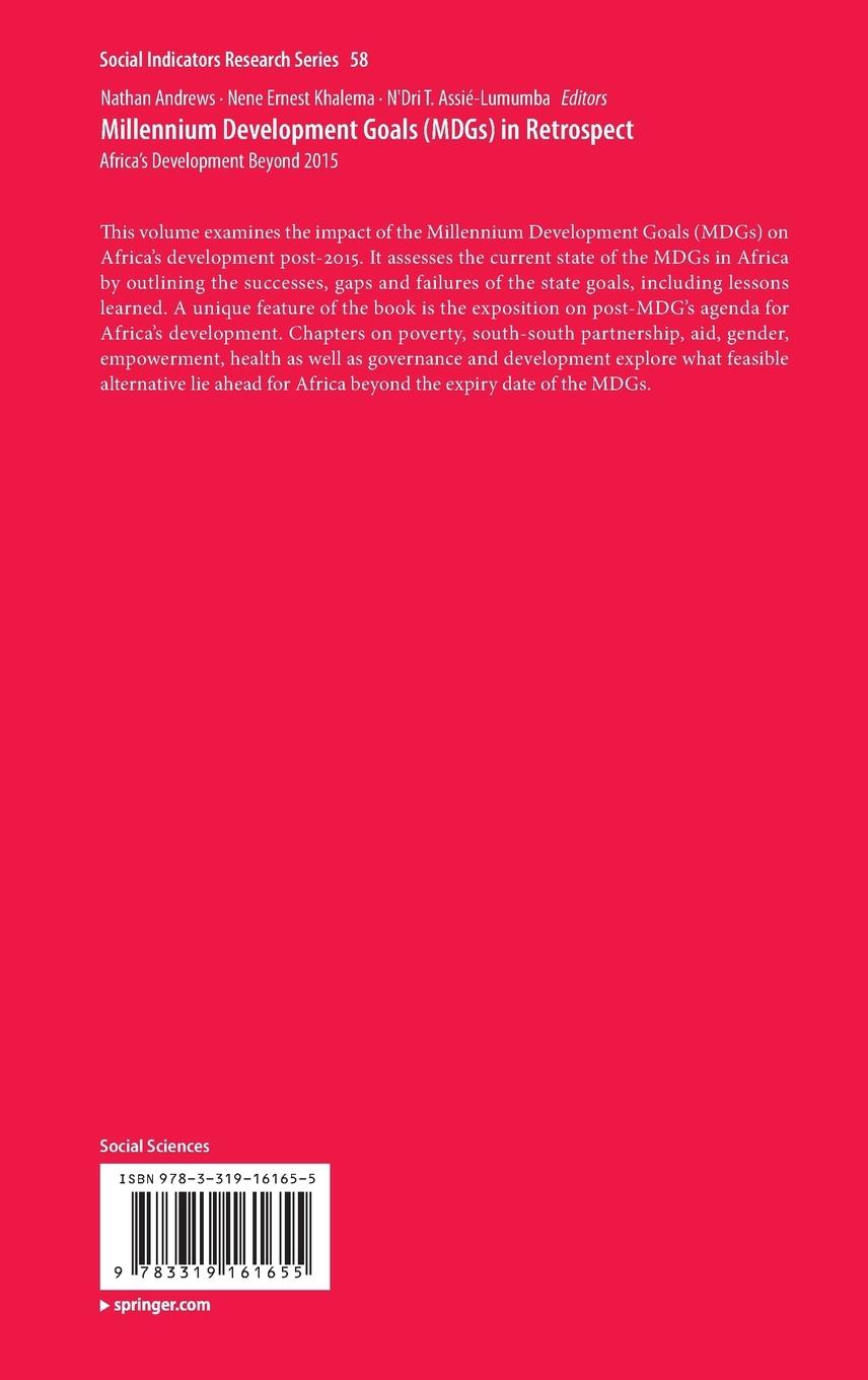 Rückseitencover Millennium Development Goals (MDGs) in Retrospect