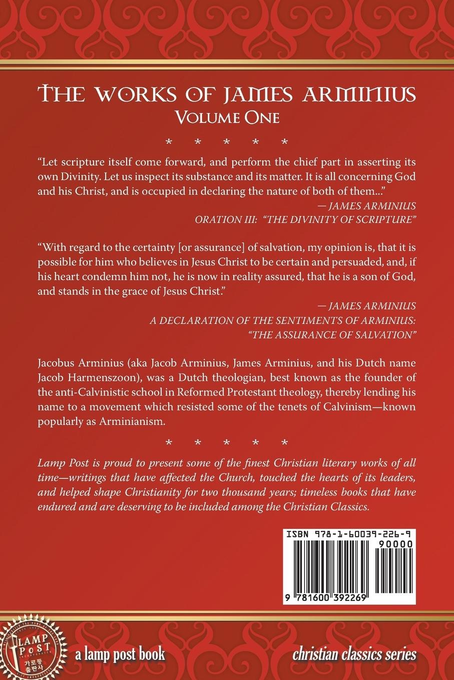 Rückseitencover The Works of James Arminius