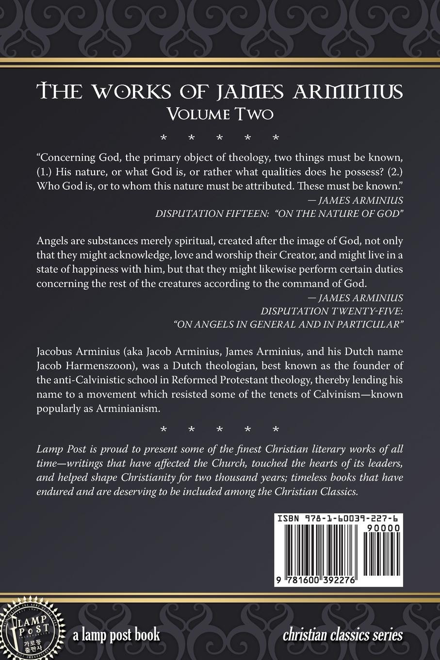 Rückseitencover The Works of James Arminius