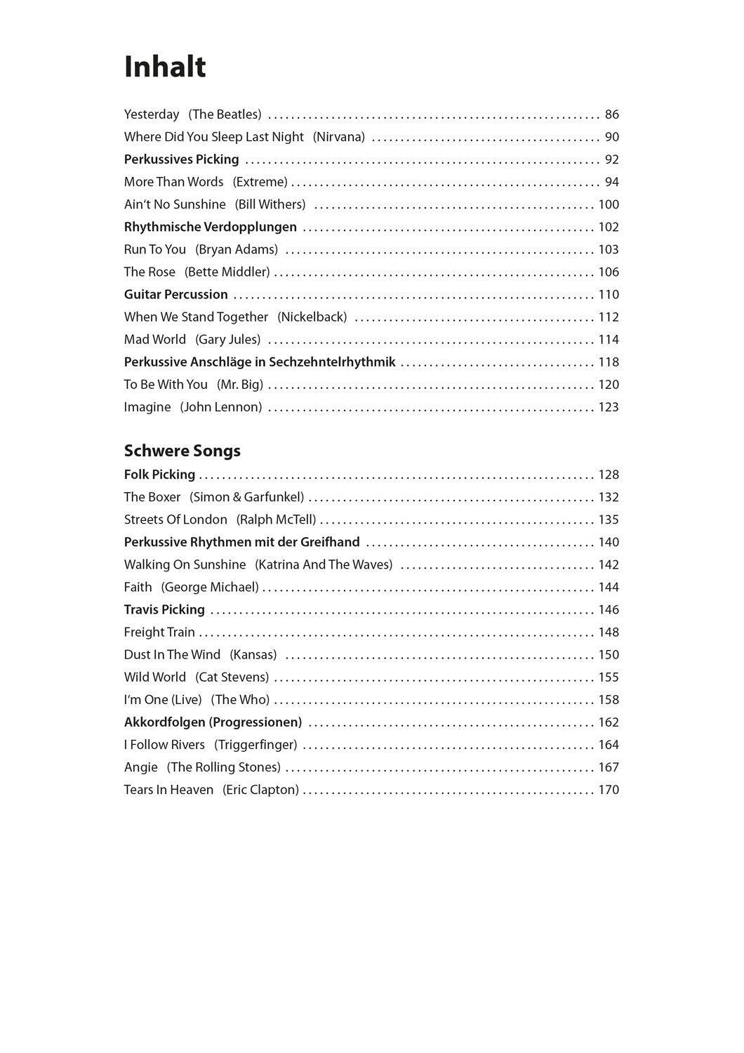 Beispielinhalt (Bild) Let's Play Guitar Band 2