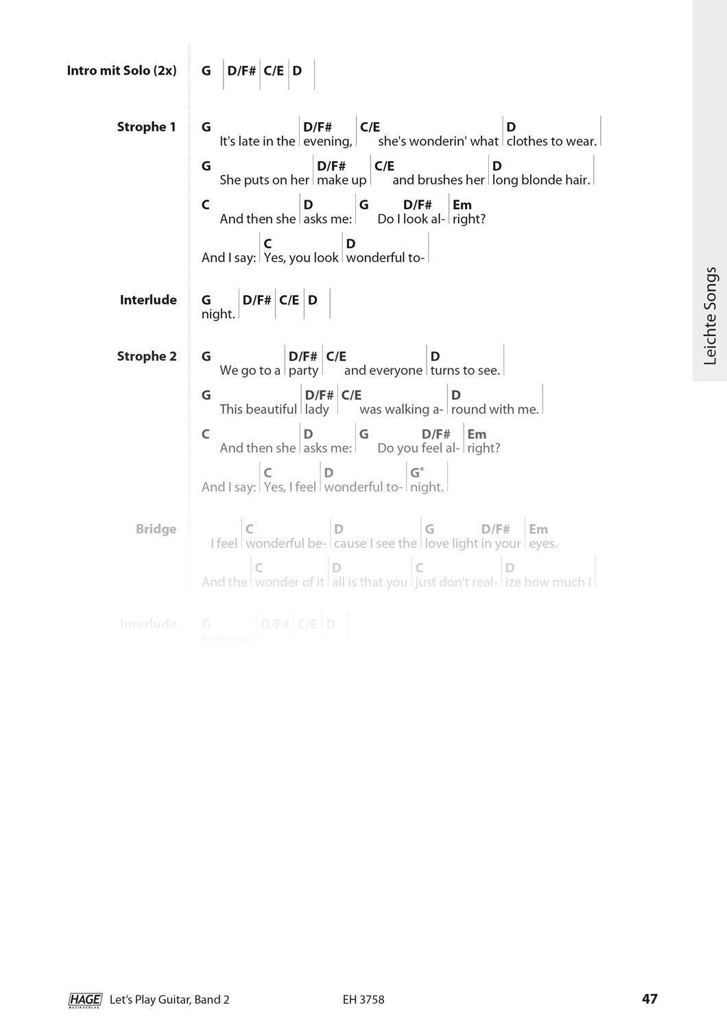 Beispielinhalt (Bild) Let's Play Guitar Band 2