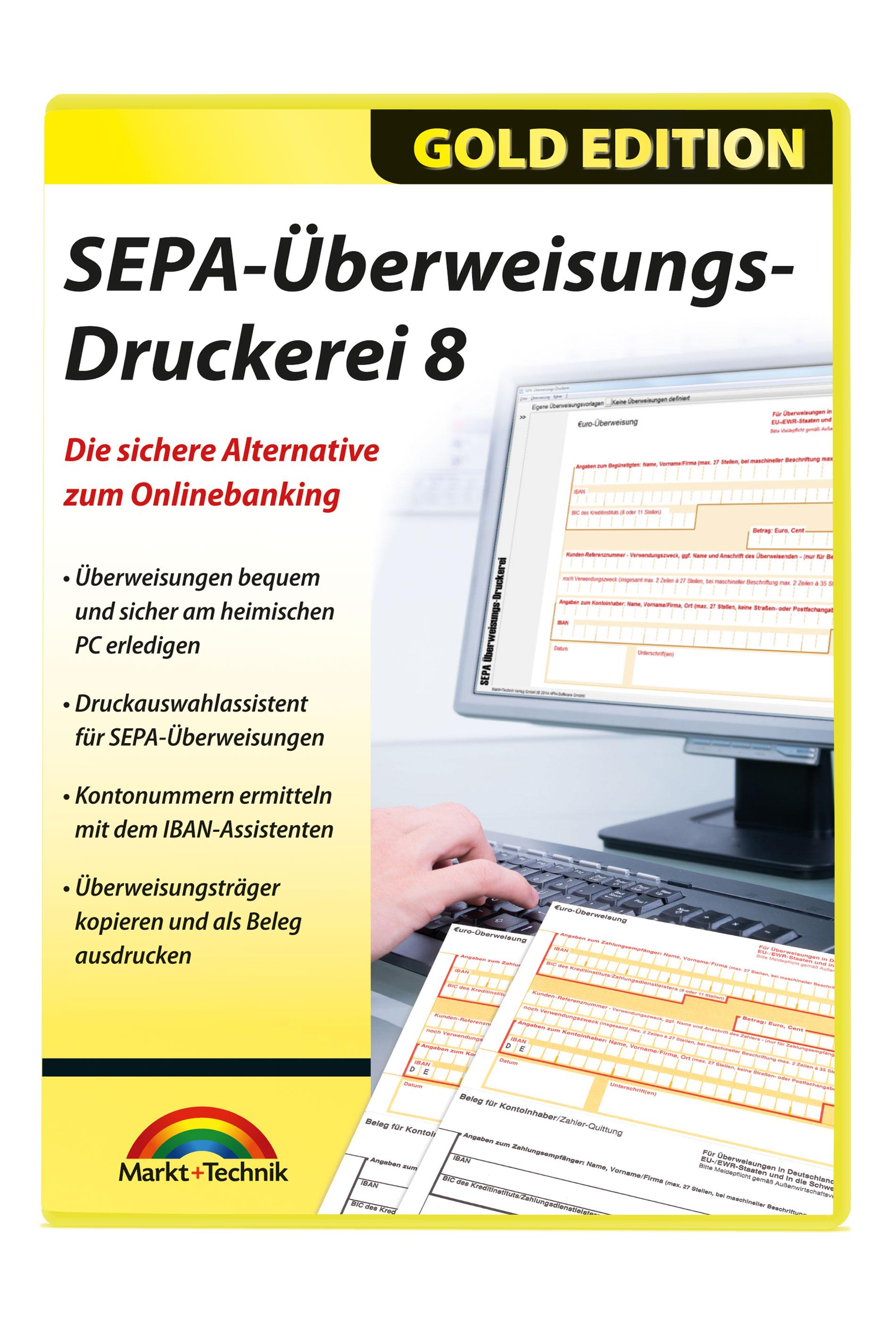 Vorderes Coverbild SEPA Überweisungs Druckerei 8