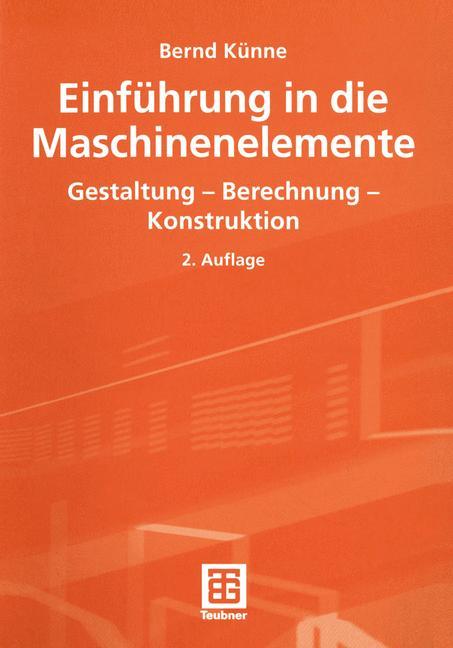 Vorderes Coverbild Einführung in die Maschinenelemente