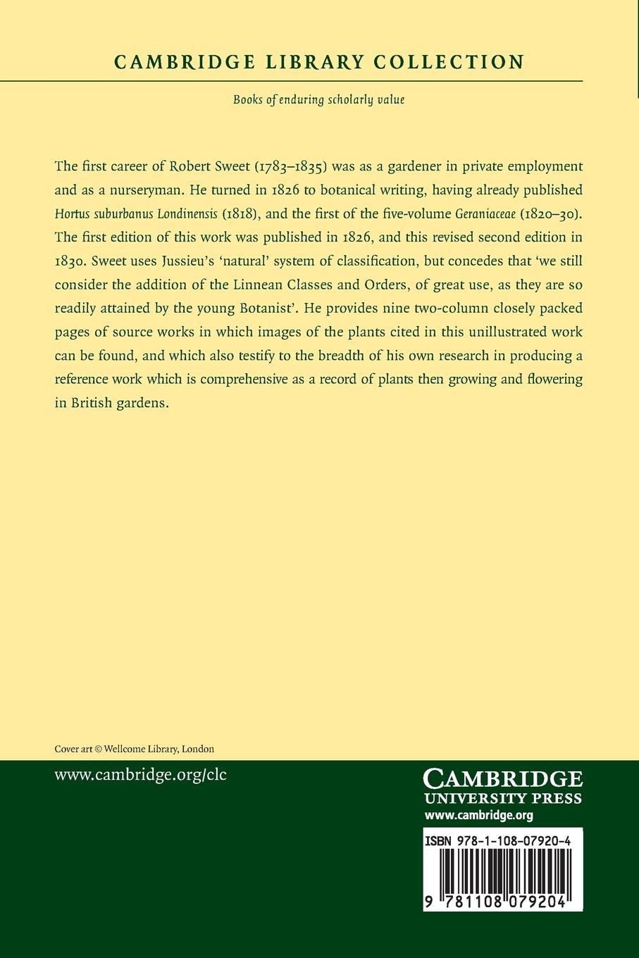 Rückseitencover Sweet's Hortus Britannicus