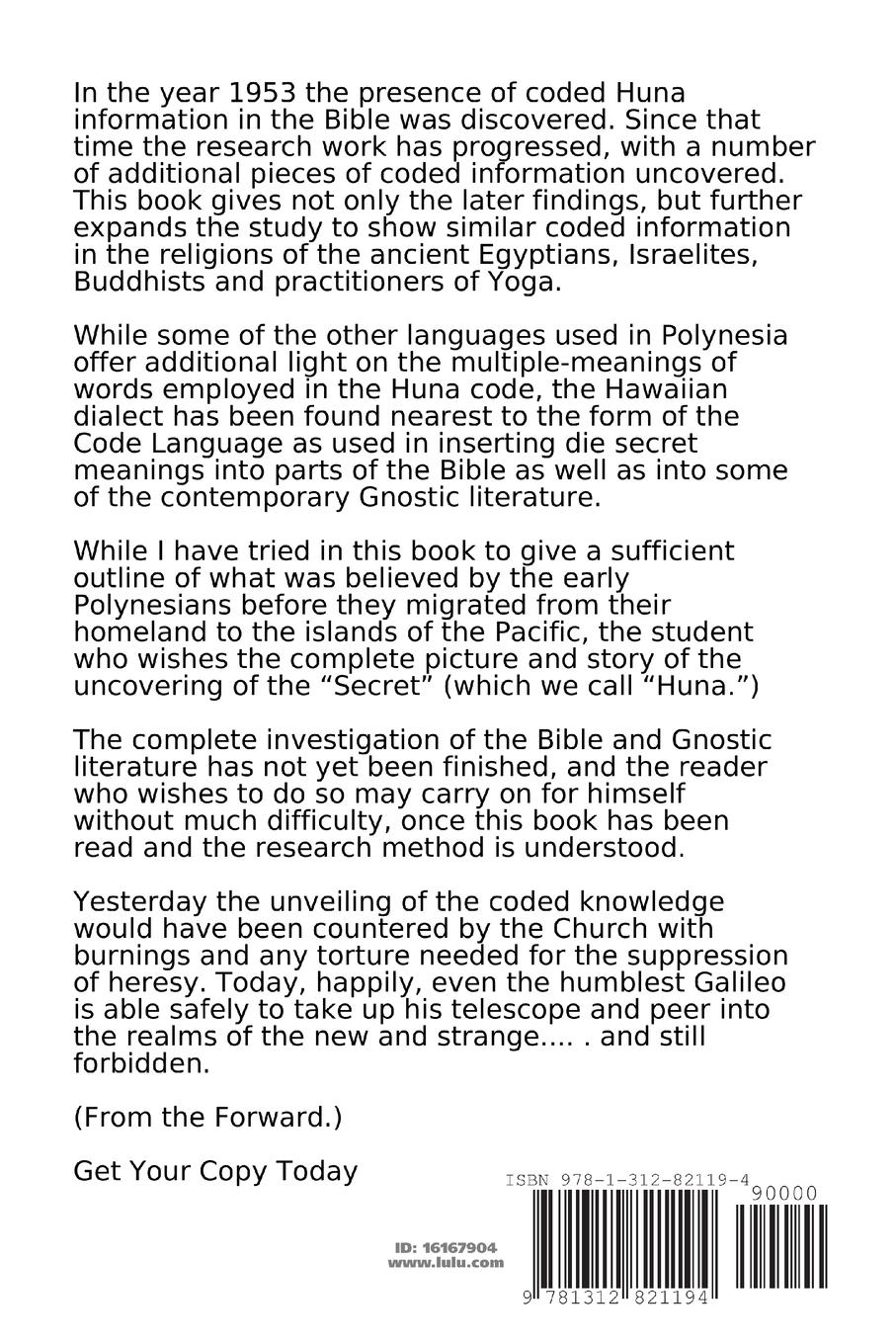 Rückseitencover The Huna Code In Religions