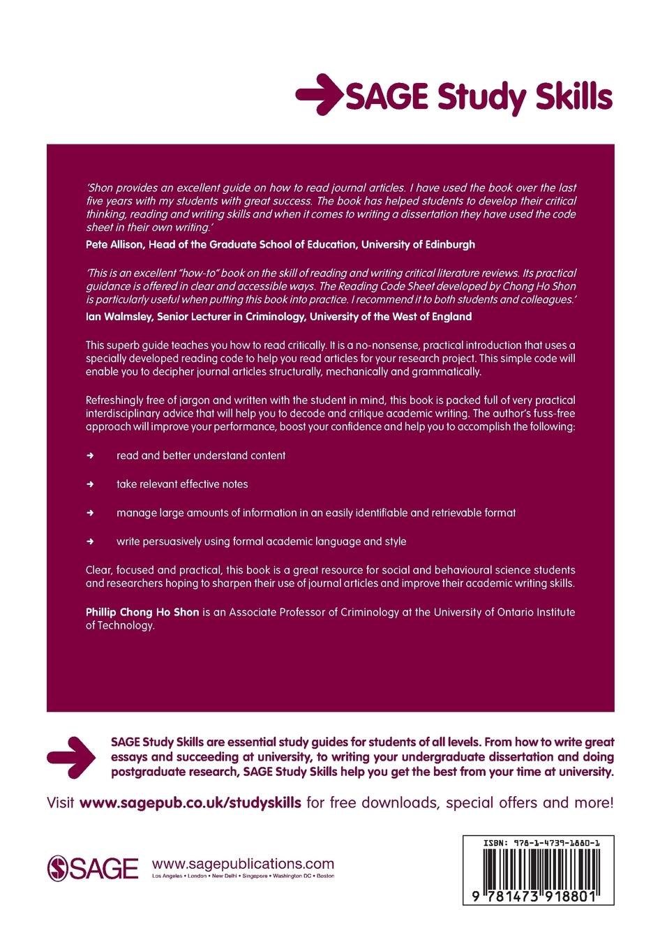 Rückseitencover How to Read Journal Articles in the Social Sciences