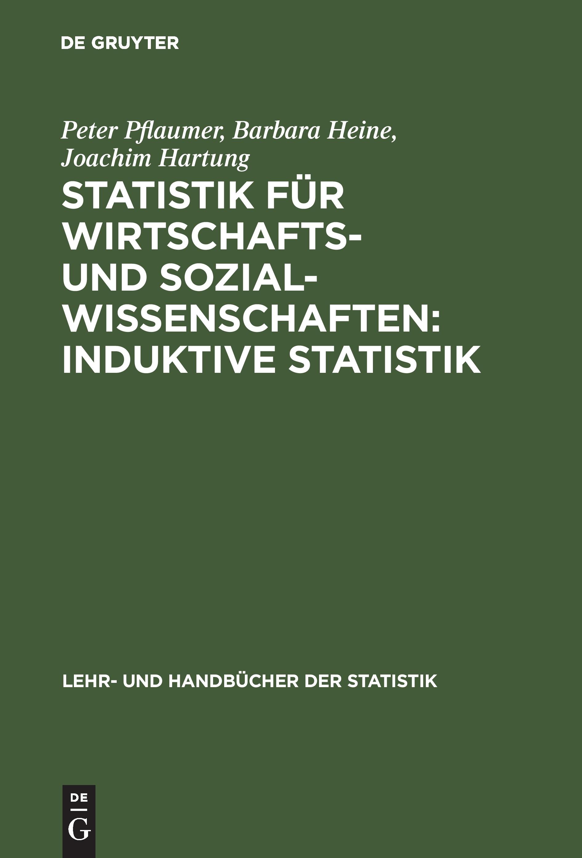 Vorderes Coverbild Statistik für Wirtschafts- und Sozialwissenschaften: Induktive Statistik