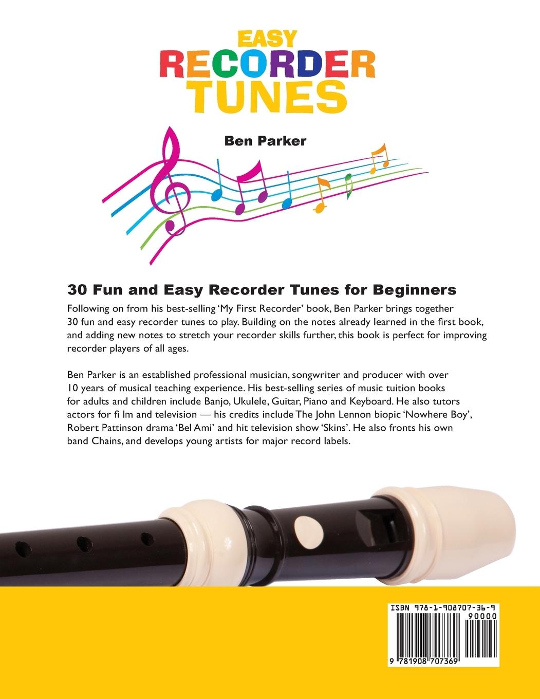 Rückseitencover Easy Recorder Tunes - 30 Fun and Easy Recorder Tunes for Beginners!
