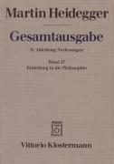 Vorderes Coverbild Gesamtausgabe Abt. 2 Vorlesungen Bd. 27. Einleitung in die Philosophie