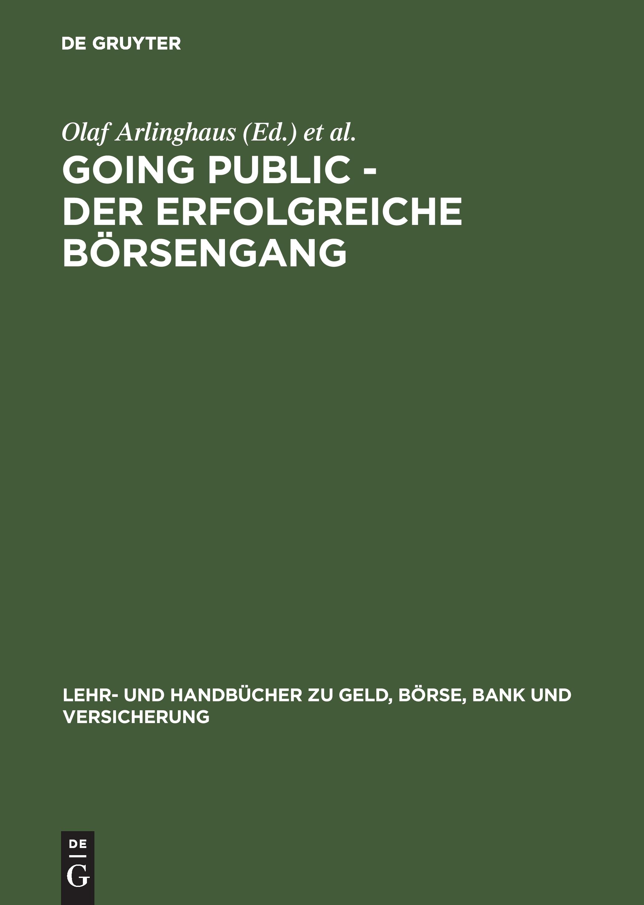 Vorderes Coverbild Going Public - Der erfolgreiche Börsengang