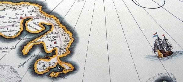 Beispielinhalt (Bild) Historische Landkarte: Insel Rügen - 1647