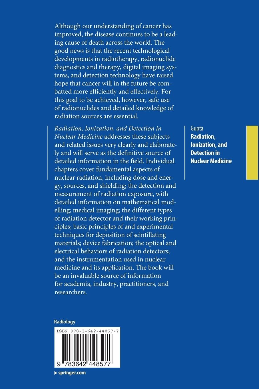 Rückseitencover Radiation, Ionization, and Detection in Nuclear Medicine