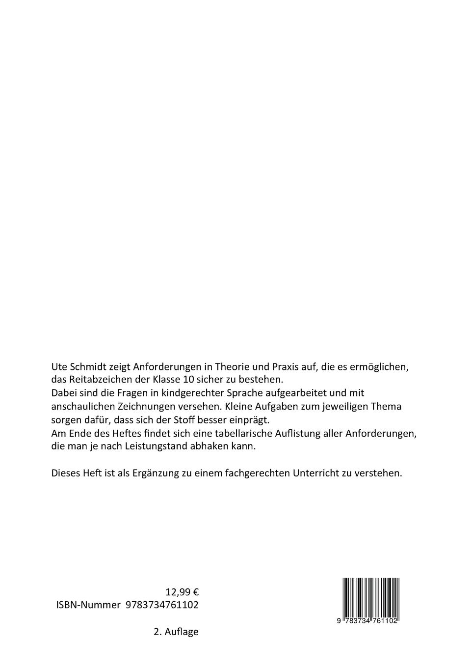 Rückseitencover Reitabzeichen 10