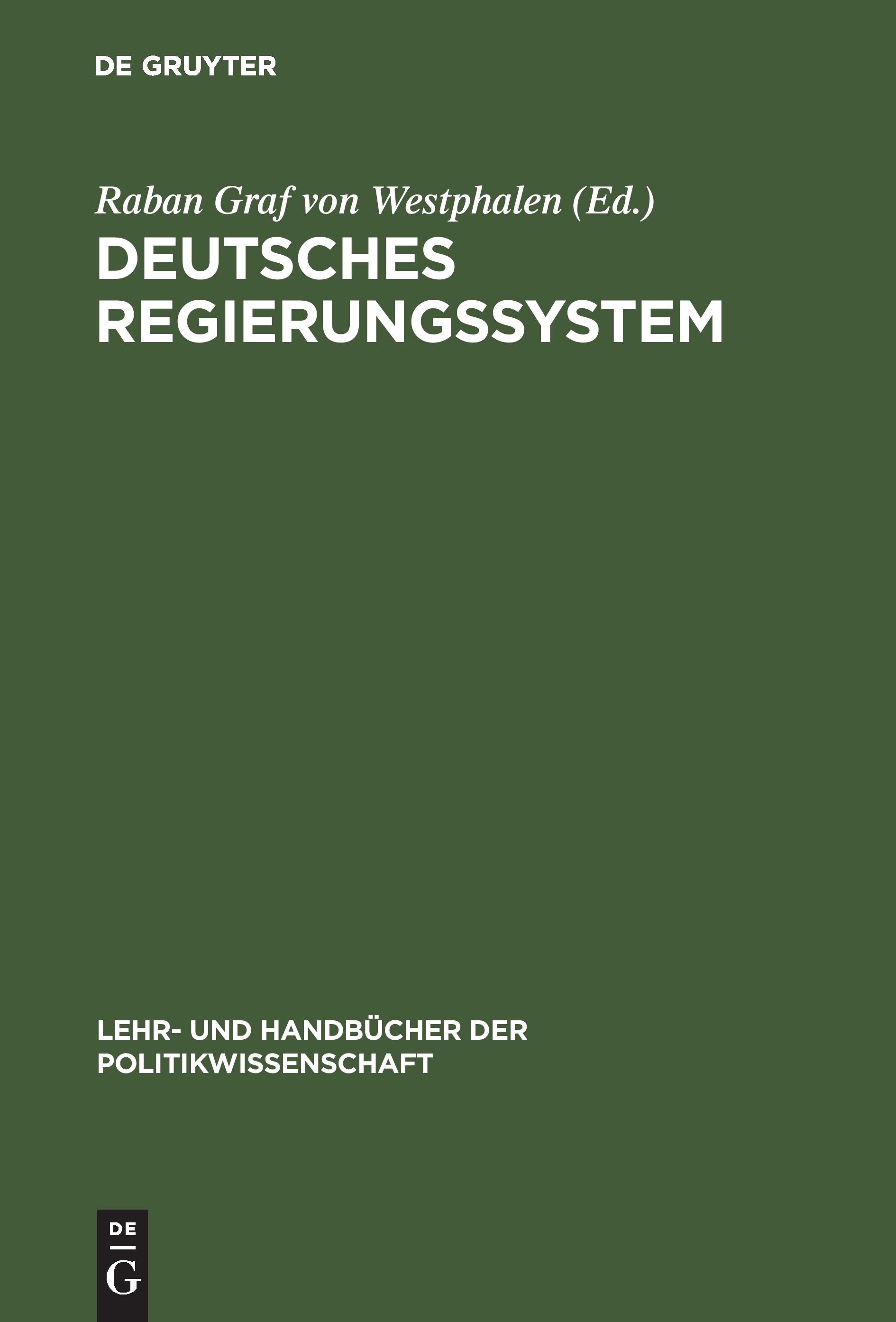 Vorderes Coverbild Deutsches Regierungssystem