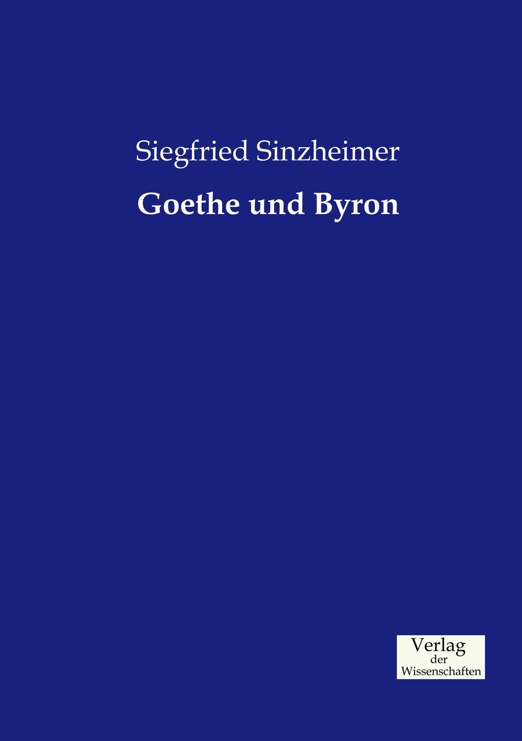 Vorderes Coverbild Goethe und Byron