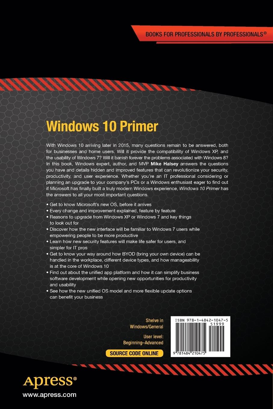 Rückseitencover Windows 10 Primer