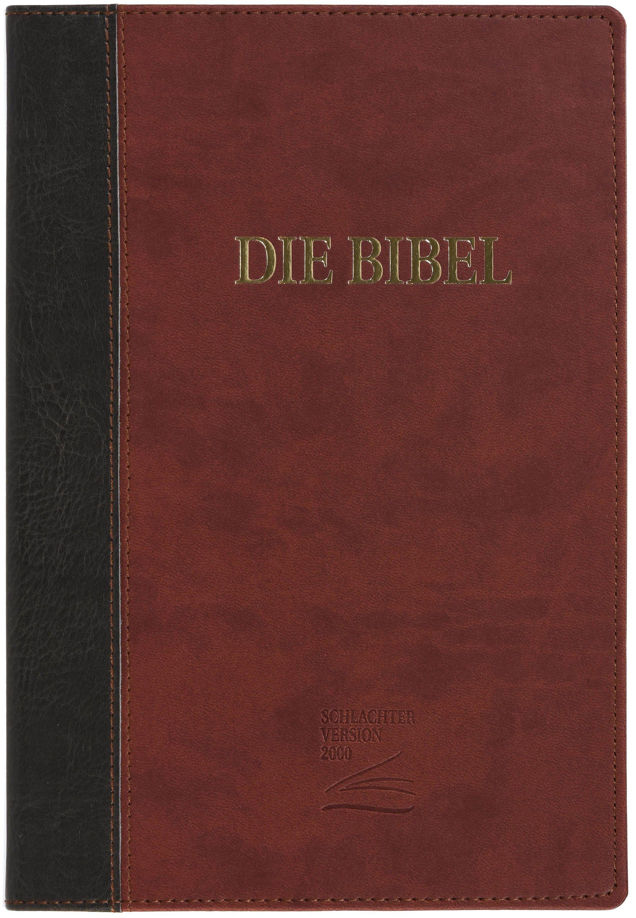 Vorderes Coverbild Schlachter 2000 Bibel - Großdruckausgabe (Softcover, grau/braun)
