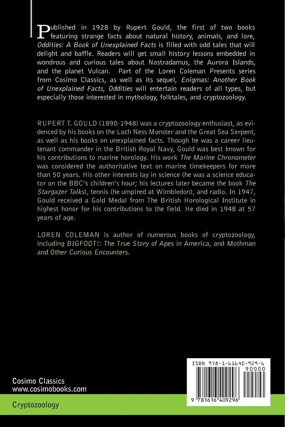 Rückseitencover Oddities