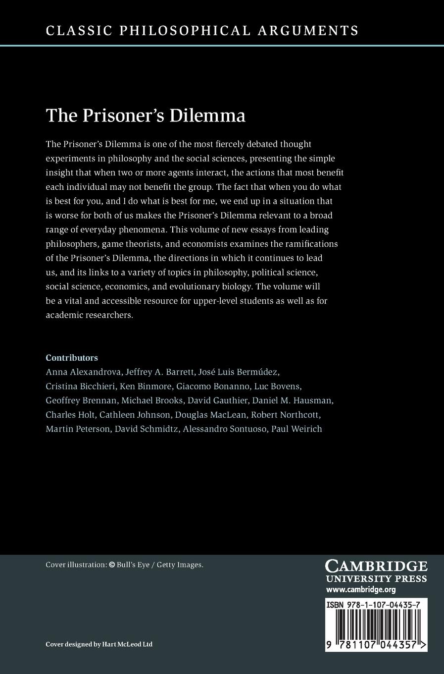 Rückseitencover The Prisoner's Dilemma