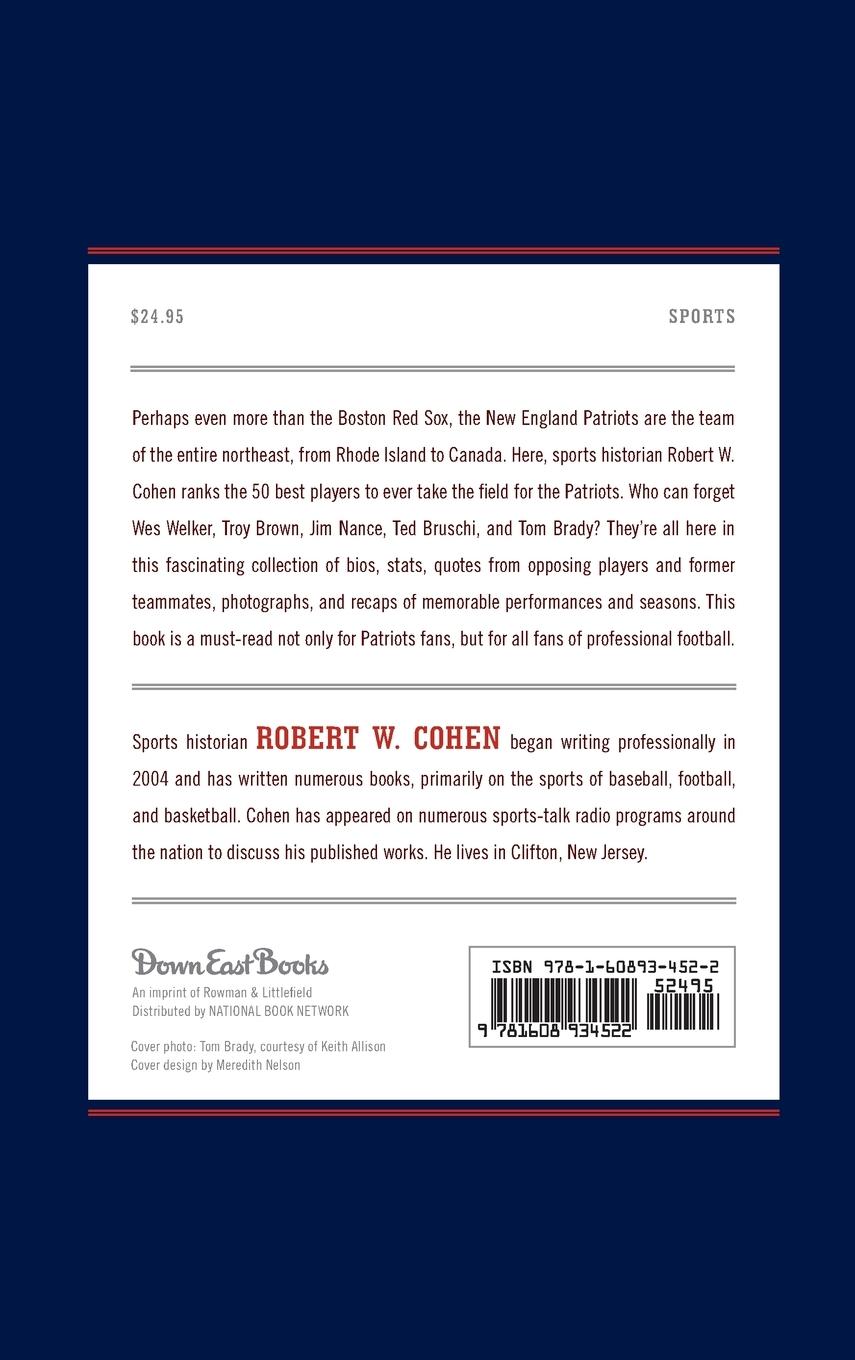 Rückseitencover The 50 Greatest Players in New England Patriots Football History