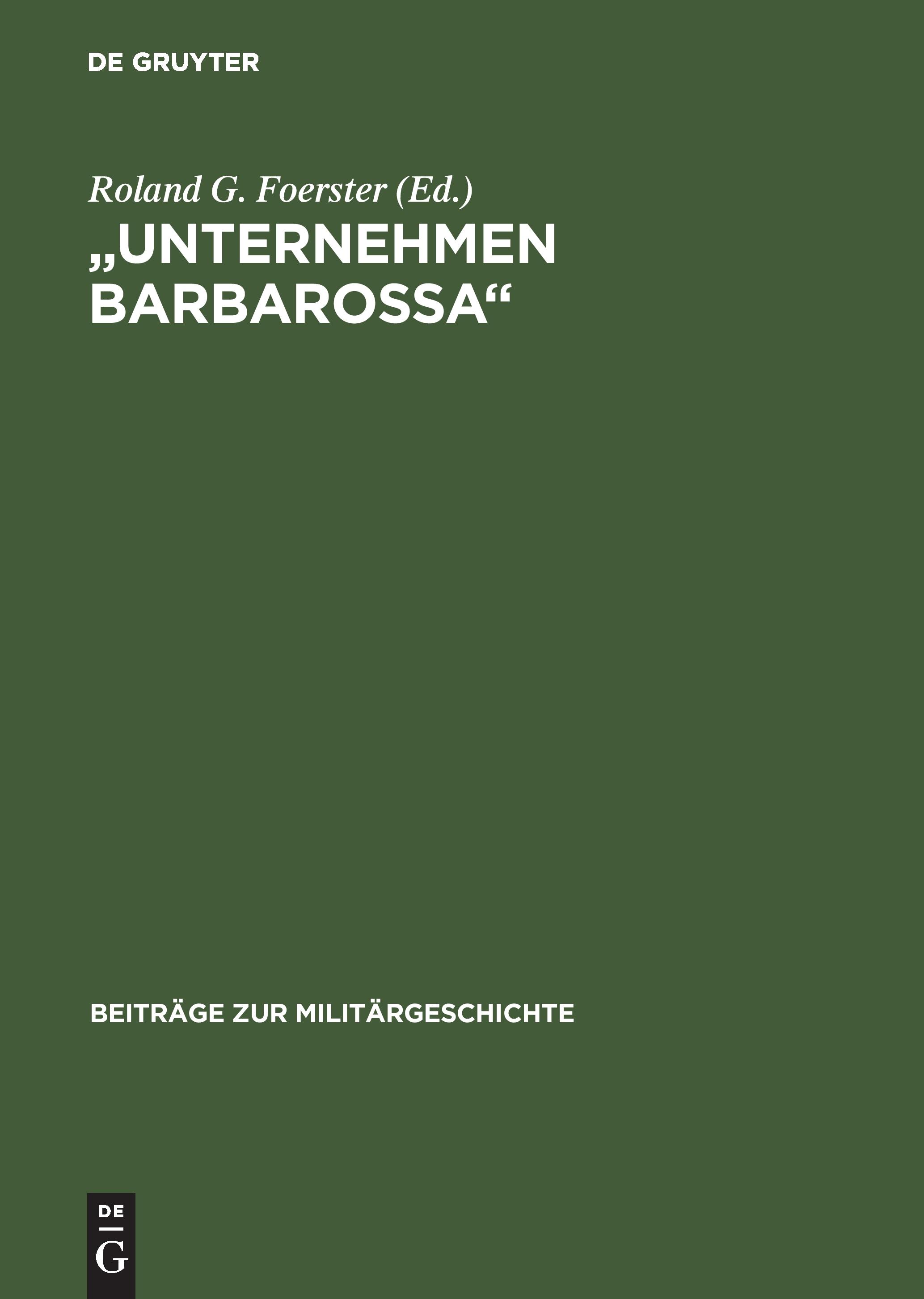 Vorderes Coverbild "Unternehmen Barbarossa"