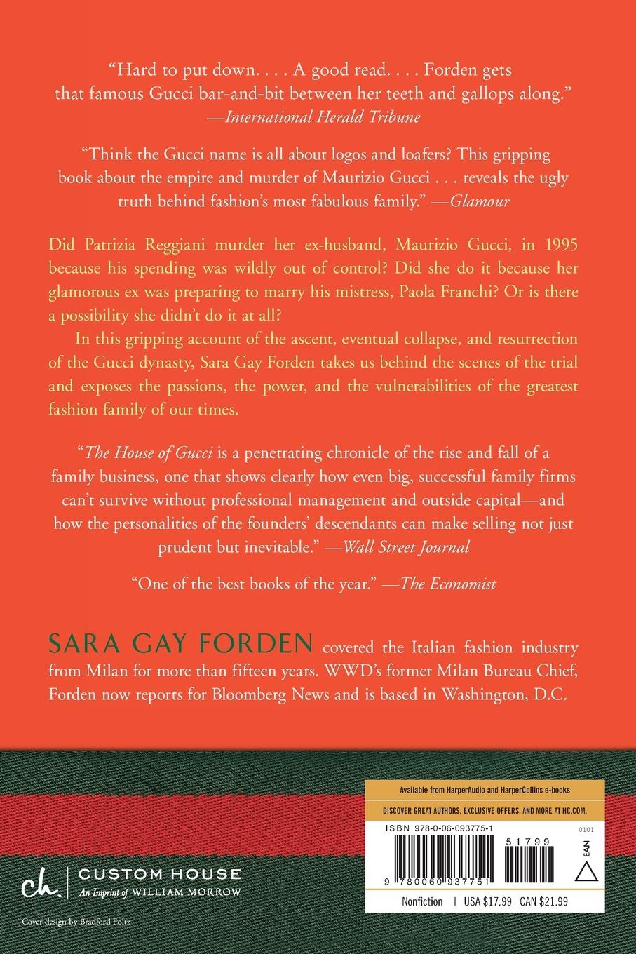 Rückseitencover House of Gucci