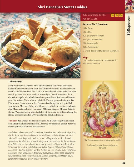 Beispielinhalt (Bild) Himmlisch Kochen und Leben im Einklang mit dem Veda