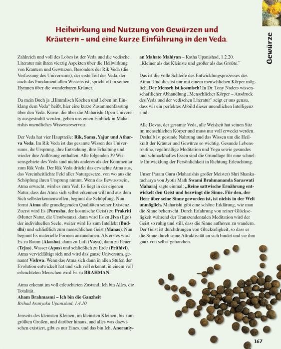 Beispielinhalt (Bild) Himmlisch Kochen und Leben im Einklang mit dem Veda