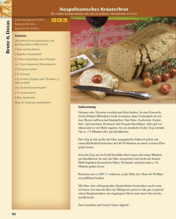 Beispielinhalt (Bild) Himmlisch Kochen und Leben im Einklang mit dem Veda