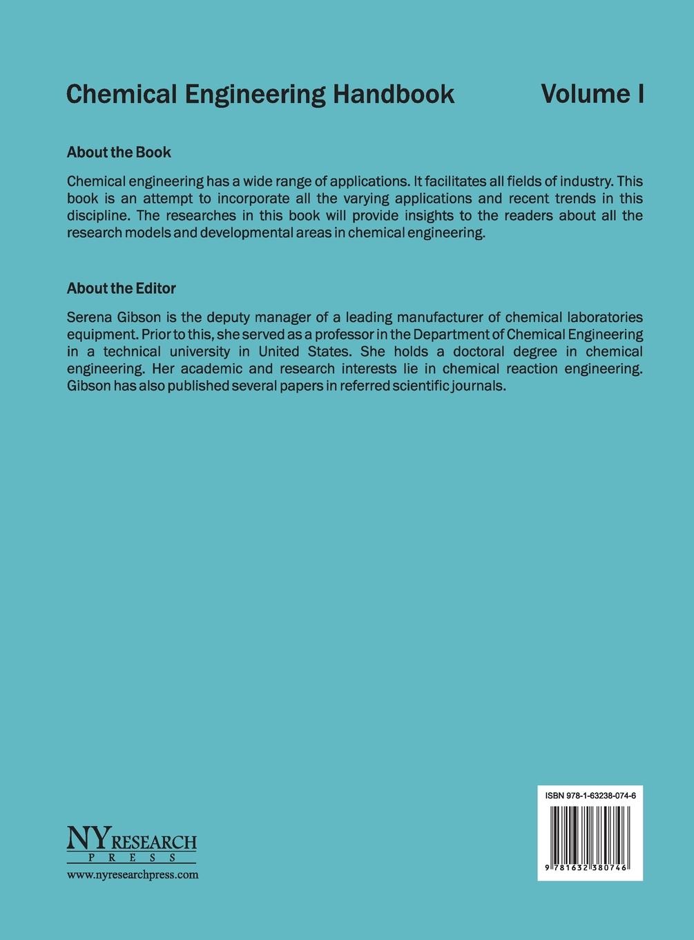 Rückseitencover Chemical Engineering Handbook