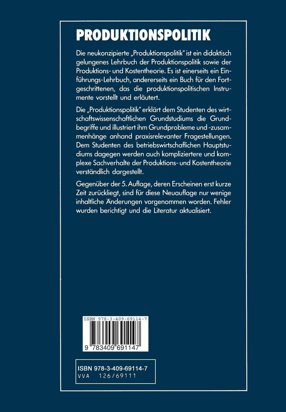 Rückseitencover Produktionspolitik