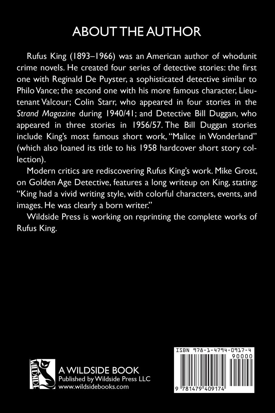 Rückseitencover Malice in Wonderland