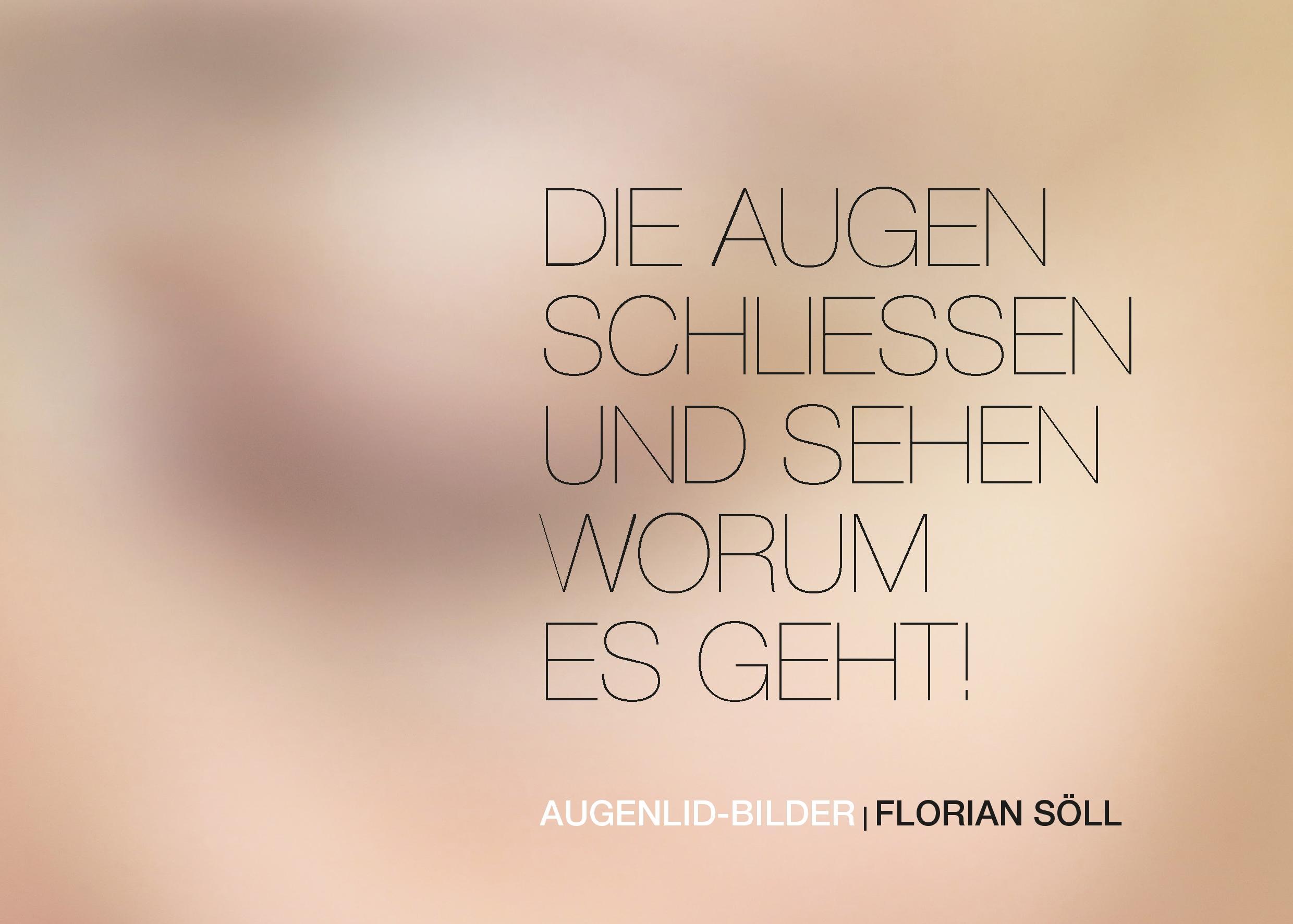 Vorderes Coverbild Die Augen schließen und sehen worum es geht